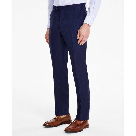 Tommy Hilfiger Mens Modern Fit Pure Linen Suit Pants Navy Size 44W x 32L NWT - Picture 1 of 5